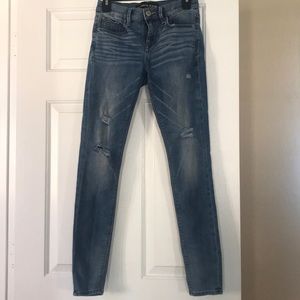 Mid rise denim leggings